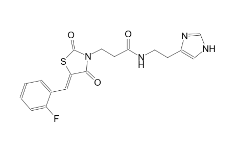 3-thiazolidinepropanamide, 5-[(2-fluorophenyl)methylene]-N-[2-(1H-imidazol-4-yl)ethyl]-2,4-dioxo-, (5Z)-