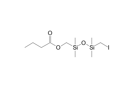 [3-(Iodomethyl)-1,1,3,3-tetramethyldisiloxanyl]methyl butyrate