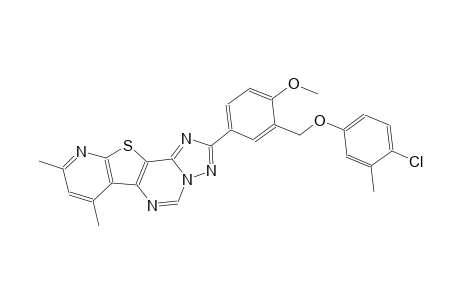 2-{3-[(4-chloro-3-methylphenoxy)methyl]-4-methoxyphenyl}-7,9-dimethylpyrido[3',2':4,5]thieno[2,3-e][1,2,4]triazolo[1,5-c]pyrimidine