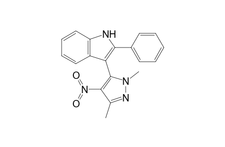 3-(1,3-Dimethyl-4-nitropyrazol-5-yl)-2-phenylindole