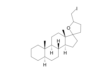 epimeric spiro[17-.beta.-Hydroxy-5'-iodomethyl-5.alpha.-androstan-17,2'-tetrahydrofuran]