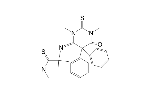 N,N,2-trimethyl-2-[2,3,5,6-tetrahydro-1,3-dimethyl-6-oxo-5,5-diphenyl-2-thioxo-4(1H)-pyrimidinylidenamino]-propionothioamide