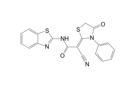 N-(Benzothiazol-2-yl)-2-cyano-2-(4-oxo-3-phenylthiazol-2-ylidene)acetamide