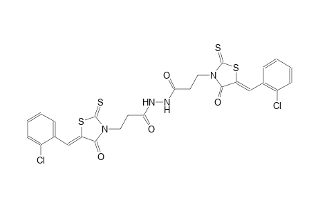 3-[(5Z)-5-(2-chlorobenzylidene)-4-oxo-2-thioxo-1,3-thiazolidin-3-yl]-N'-{3-[(5Z)-5-(2-chlorobenzylidene)-4-oxo-2-thioxo-1,3-thiazolidin-3-yl]propanoyl}propanohydrazide