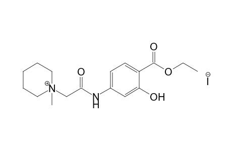 1-{[(4-carboxy-3-hydroxyphenyl)carbamoyl]methyl}-1-methylpiperidinium iodide, ethyl ester