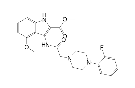 methyl 3-({[4-(2-fluorophenyl)-1-piperazinyl]acetyl}amino)-4-methoxy-1H-indole-2-carboxylate