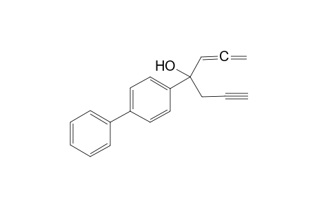 4-(biphenyl-4-yl)hepta-1,2-dien-6-yn-4-ol