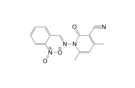 4,6-dimethyl-1-{[(E)-(2-nitrophenyl)methylidene]amino}-2-oxo-1,2-dihydro-3-pyridinecarbonitrile