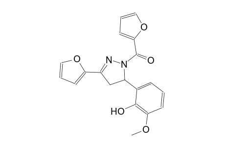 phenol, 2-[3-(2-furanyl)-1-(2-furanylcarbonyl)-4,5-dihydro-1H-pyrazol-5-yl]-6-methoxy-