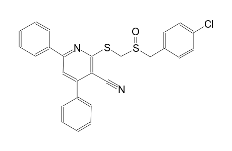3-pyridinecarbonitrile, 2-[[[[(4-chlorophenyl)methyl]sulfinyl]methyl]thio]-4,6-diphenyl-