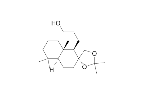 Spiro[1,3-dioxolane-4,2'(1'H)-naphthalene]-1'-propanol, octahydro-2,2,5',5',8'a-pentamethyl-, [1'R-(1'.alpha.,2'.alpha.,4'a.beta.,8'a.alpha.)]-