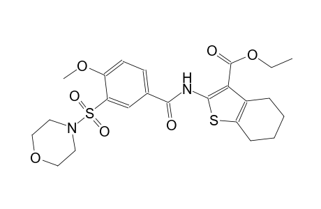 benzo[b]thiophene-3-carboxylic acid, 4,5,6,7-tetrahydro-2-[[4-methoxy-3-(4-morpholinylsulfonyl)benzoyl]amino]-, ethyl ester
