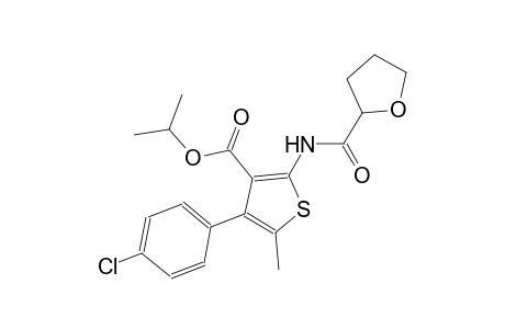 isopropyl 4-(4-chlorophenyl)-5-methyl-2-[(tetrahydro-2-furanylcarbonyl)amino]-3-thiophenecarboxylate