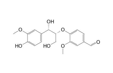 3-Methoxy-4-[(1S,2R)-1-(3-methoxy-4-oxidanyl-phenyl)-1,3-bis(oxidanyl)propan-2-yl]oxy-benzaldehyde