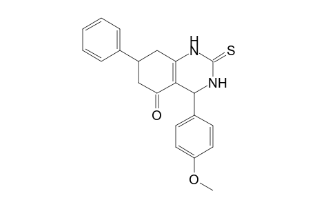 4-(4-Methoxyphenyl)-7-phenyl-2-thioxo-1,2,3,4,5,6,7.8-octahydroquinazoline-5-one