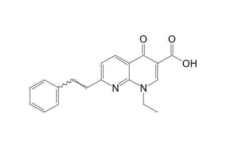 1,4-dihydro-1-ethyl-4-oxo-7-styryl-1,8-naphthyridine-3-carboxylic acid