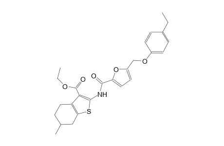 benzo[b]thiophene-3-carboxylic acid, 2-[[[5-[(4-ethylphenoxy)methyl]-2-furanyl]carbonyl]amino]-4,5,6,7-tetrahydro-6-methyl-,