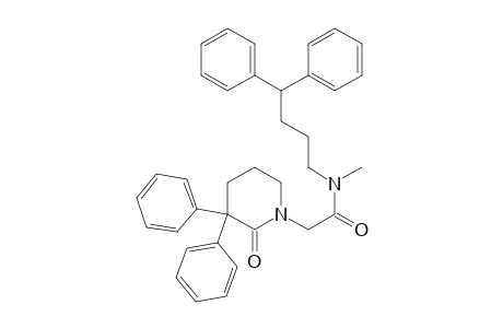1-Piperidineacetamide, N-(4,4-diphenylbutyl)-N-methyl-2-oxo-3,3-diphenyl-
