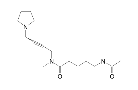 5-Aminovaleramide,N-methyl-N-[4-(1-pyrrolidinyl)-2-butynyl]-N'-acetyl-