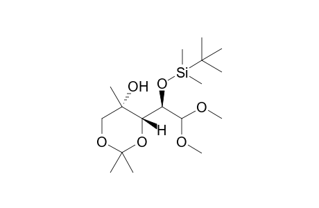 (4S,5S)-4-((R)-1-(tert-butyldimethylsilyloxy)-2,2-dimethoxyethyl)-2,2,5-trimethyl-1,3-dioxan-5-ol