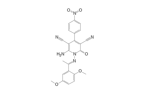 6-Amino-1-[1-(2,5-dimethoxyphenyl)ethylideneamino)-2-oxo-4-(4-nitrophenyl)-1,2-dihy-dropyridine-3,5-dicarbonitrile