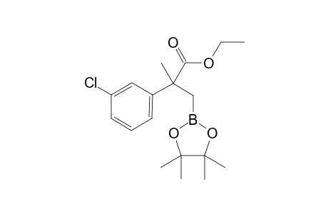 Ethyl 2-(3-chlorophenyl)-2-methyl-3-(4,4,5,5-tetramethyl-1,3,2-dioxaborolan-2-yl)propanoate