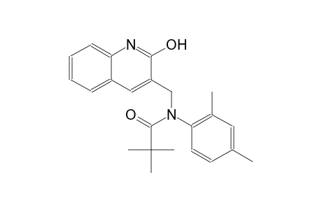 N-(2,4-dimethylphenyl)-N-[(2-hydroxy-3-quinolinyl)methyl]-2,2-dimethylpropanamide