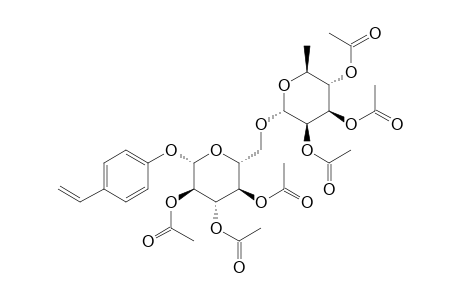 .beta.-D-Glucopyranoside, 4-vinylphenyl 6-o-(6-deoxy-.alpha.-L-mannopyranosyl)-, 6ac derivative