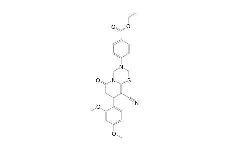 benzoic acid, 4-(9-cyano-8-(2,4-dimethoxyphenyl)-7,8-dihydro-6-oxo-2H,6H-pyrido[2,1-b][1,3,5]thiadiazin-3(4H)-yl)-, ethyl ester