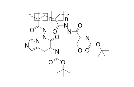 Poly{methacrylic acid n^beta-[tert-butoxycarbonyl(l)histidyl]hydrazide-co-methacrylic acid n^beta-[n'-tert-butoxycarbonyl(l)seryl]hydrazide}
