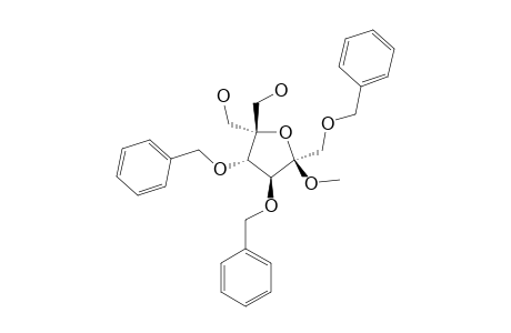METHYL-5-C-(HYDROXYMETHYL)-1,3,4-TRI-O-BENZYL-ALPHA-D-ERYTHRO-HEXOFURANOSIDE