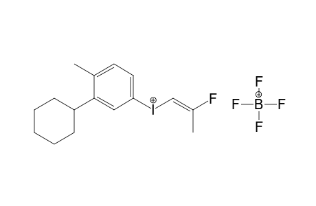 (E)-3-Cyclohexyl-2-fluoroprop-1-enyl(4-methylphenyl)iodonium tetrafluoroborate