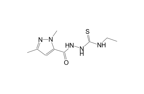 2-[(1,3-dimethyl-1H-pyrazol-5-yl)carbonyl]-N-ethylhydrazinecarbothioamide