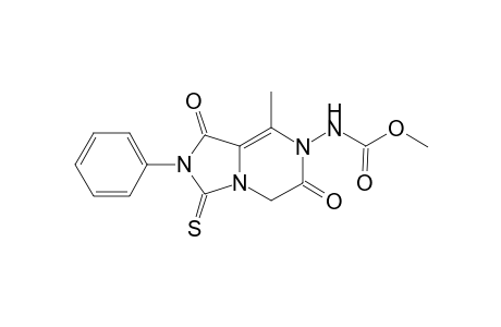 Methyl (8-methyl-1,6-dioxo-2-phenyl-3-thioxo-2,3,5,6-tetrahydroimidazo[1,5-a]pyrazin-7(1H)-yl)carbamate