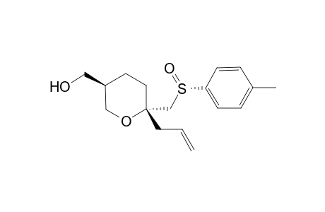 (2S,5R,Rs)-2-Allyl-5-hydroxymethyl-2-(p-toluenesulfinylmethyl)tetrahydropyran
