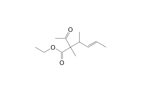 Ethyl (4E)-2-acetyl-2,3-dimethyl-4-hexenoate