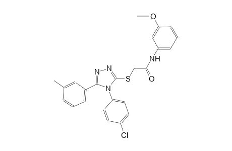 2-{[4-(4-chlorophenyl)-5-(3-methylphenyl)-4H-1,2,4-triazol-3-yl]sulfanyl}-N-(3-methoxyphenyl)acetamide