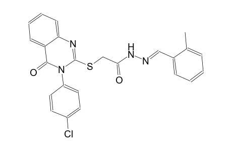 2-{[3-(4-chlorophenyl)-4-oxo-3,4-dihydro-2-quinazolinyl]sulfanyl}-N'-[(E)-(2-methylphenyl)methylidene]acetohydrazide