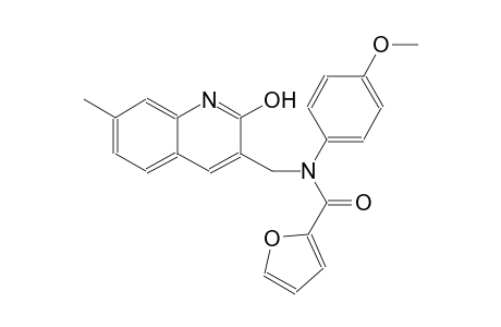 N-[(2-hydroxy-7-methyl-3-quinolinyl)methyl]-N-(4-methoxyphenyl)-2-furamide