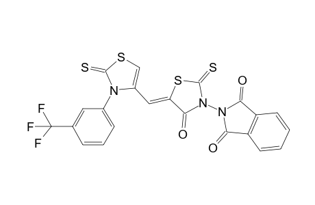 2-{4-Oxo-2-thioxo-5-[2-thioxo-3-(3-trifluormethylphenyl)-2,3-dihydrothiazol-4-ylmethylen]-thiazolidin-3-yl}-isoindolin-1,3-dione