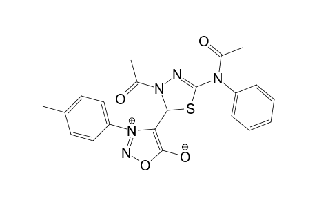 4-Acetyl 2-(N-phenylacetamido)-5-[3-(4-methylphenyl)sydnon-4-yl]-4,5-dihydro[1,3,4]thiadiazole