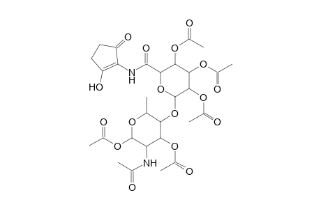 .alpha.-D-Glucopyranose, 2-(acetylamino)-2,6-dideoxy-4-O-[2,3,4-tri-O-acetyl-N-(2-hydroxy-5-ox o-1-cyclopenten-1-yl)-.beta.-D-galactopyranuronamidosyl]-, 1,3-diacetate