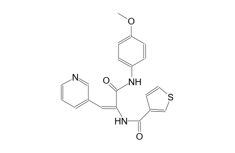 N-[(E)-1-[(4-methoxyanilino)carbonyl]-2-(3-pyridinyl)ethenyl]-3-thiophenecarboxamide
