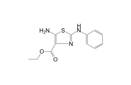 4-thiazolecarboxylic acid, 5-amino-2-(phenylamino)-, ethyl ester