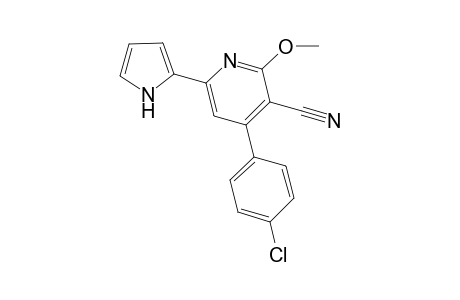2-Methoxy-4-(p-chlorophenyl)-6-(1H-pyrrol-2'-yl)pyridine-3-carbonitrile