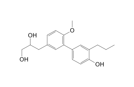 3-(4'-hydroxy-6-methoxy-3'-propyl-biphenyl-3-yl)-propane-1,2-diol
