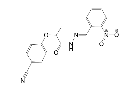 2-(4-cyanophenoxy)-N'-[(E)-(2-nitrophenyl)methylidene]propanohydrazide