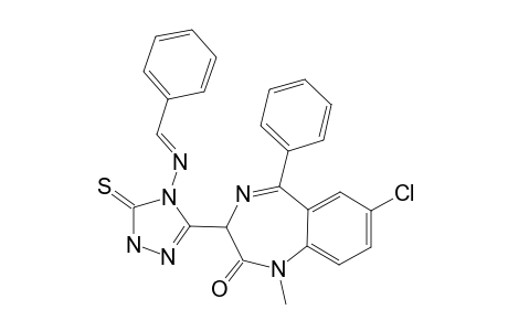 3-(4'-BENZYLIDENAMINO-3'-THIO-1',2',4'-TRIAZOL-5'-YL)-7-CHLORO-1,3-DIHYDRO-1-METHYL-5-PHENYL-2H-1,4-BENZODIAZEPIN-2-ONE