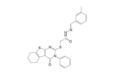 N'-[(E)-(3-methylphenyl)methylidene]-2-[(4-oxo-3-phenyl-3,4,5,6,7,8-hexahydro[1]benzothieno[2,3-d]pyrimidin-2-yl)sulfanyl]acetohydrazide
