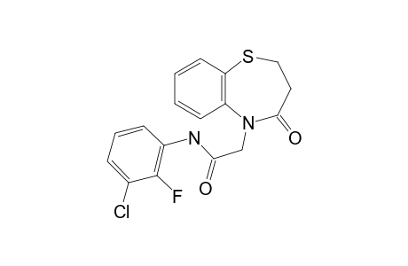 N-(3-Chloro-2-fluorophenyl)-2-(4-oxo-3,4-dihydrobenzo[B][1,4]thiazepin-5(2H)-yl)acetamide